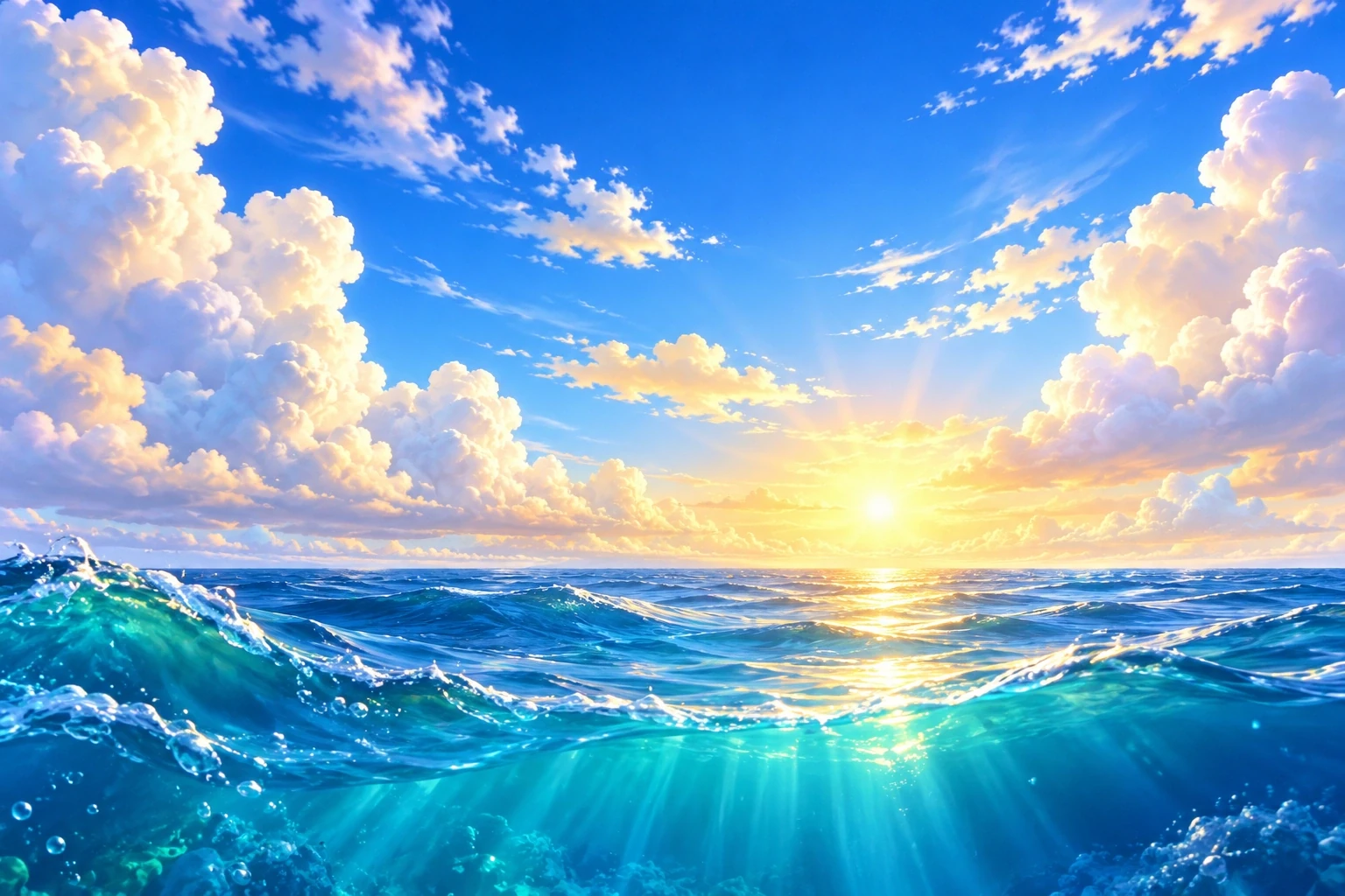 The sky between the waters