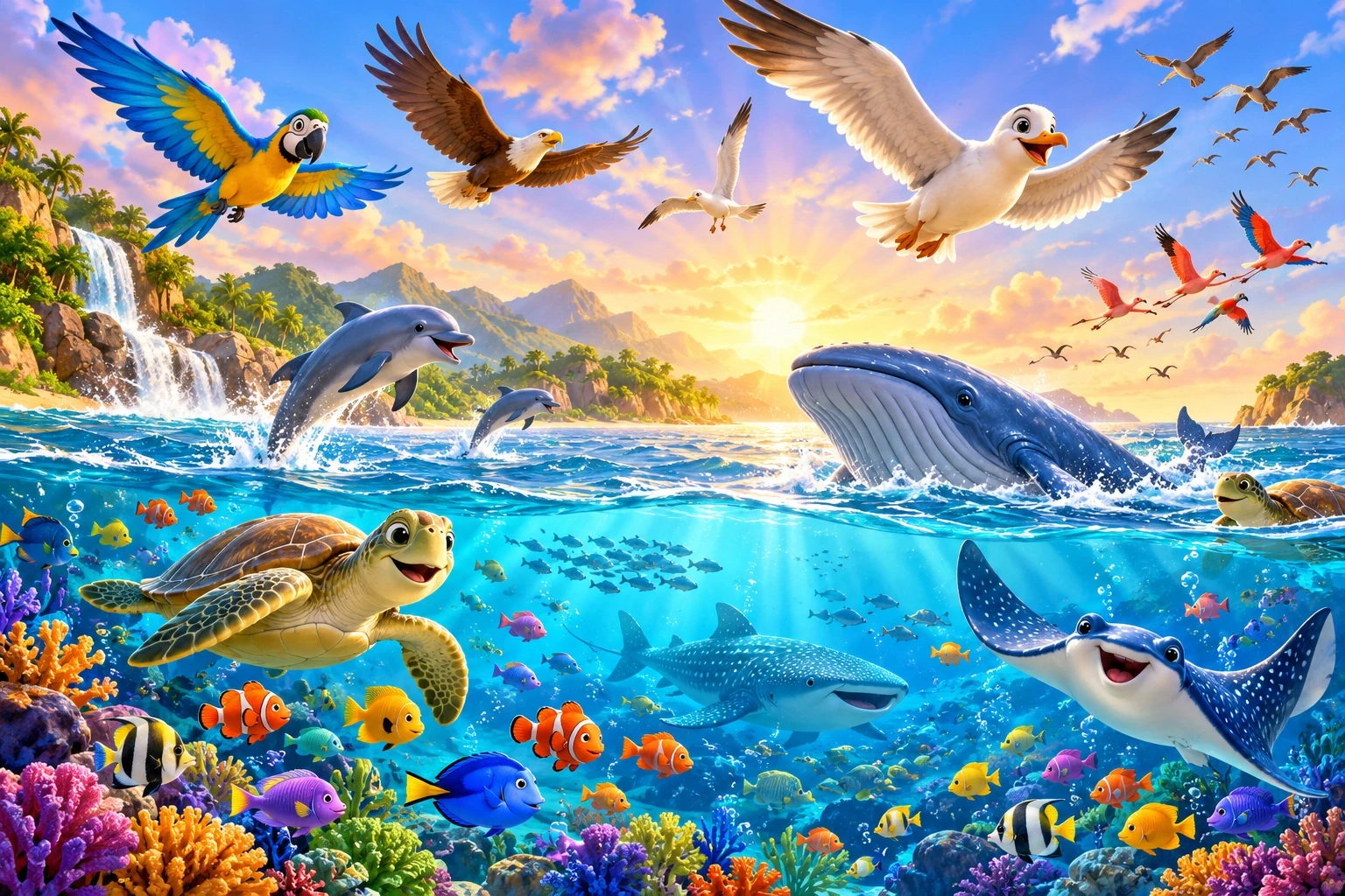 Fish and birds